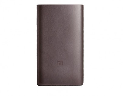 Кожаный чехол для батареи Xiaomi Powerbank 10000 mAh PRO Type-C Brown